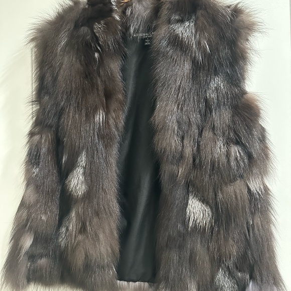 Authentic ADRIENNE LANDAU real FOX fur Vest size S - Picture 5 of 6